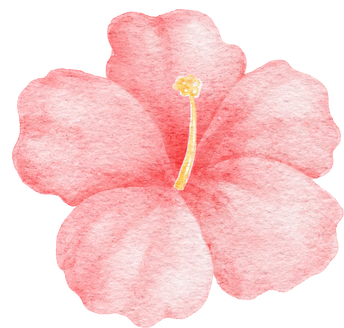 watercolor tropical flower