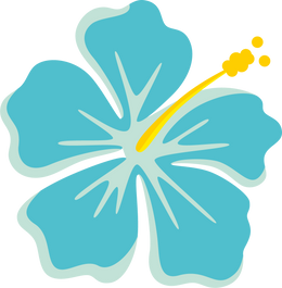 Blue Hawaiian Hibiscus Luau Flower